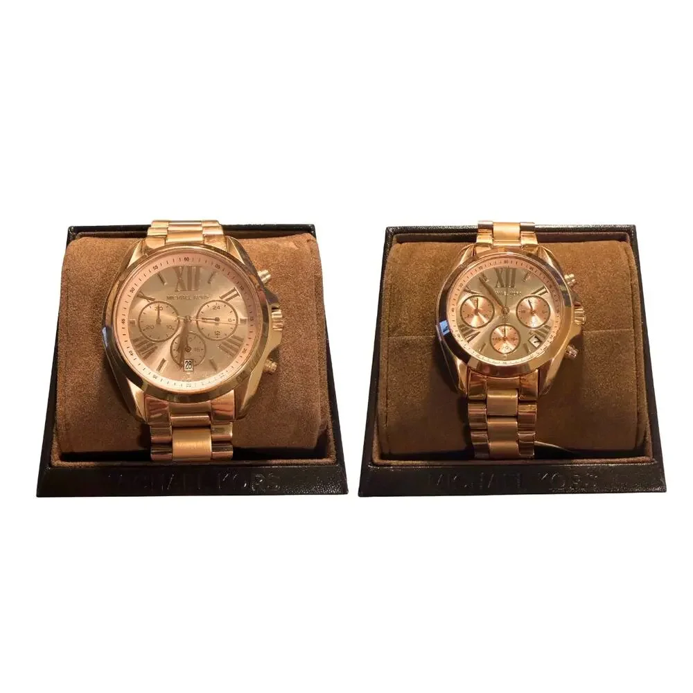 NWT Michael Kors Matching His & Hers Rose Gold Runway Watches Set – New In Box